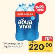 Voda negazirana Aqva viva 4x1.5 l