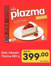 Keks mleveni Plazma 480 g