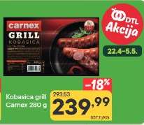 Kobasica grill Carnex 280 g