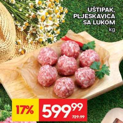 UŠTIPAK, PLJESKAVICA SA LUKOM