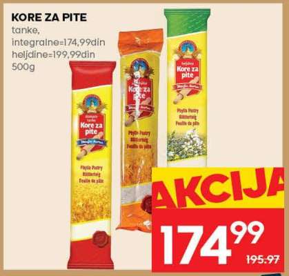 KORE ZA PITE