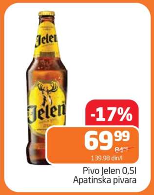 Pivo Jelen 0,5l Apatinska pivara