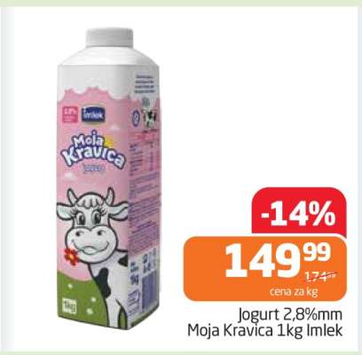 Jogurt 2,8%mm Moja Kravica 1kg Imlek
