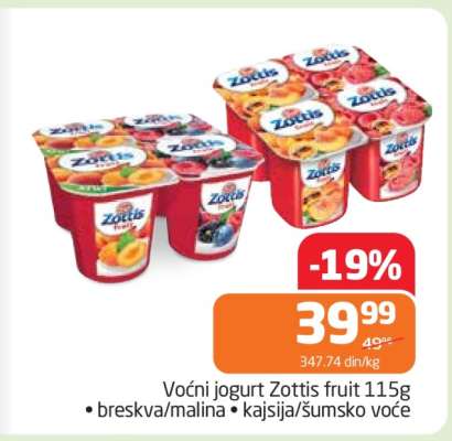 Voćni jogurt Zottis Fruit 115g
