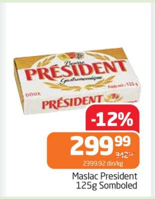 Maslac President 125g Somboled