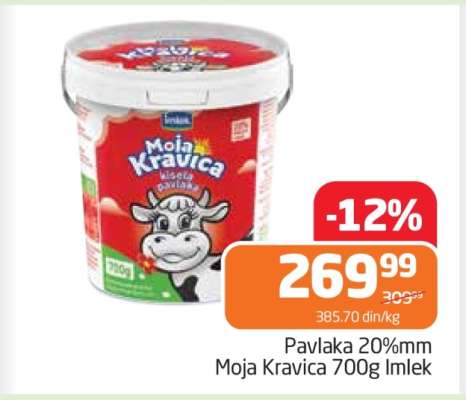 Pavlaka 20%mm Moja Kravica 700g Imlek