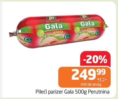 Pileći parizer Gala 500g Perutnina