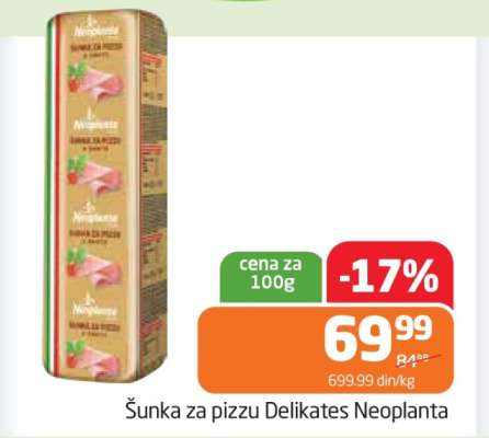 Šunka za pizzu Delikates Neoplanta