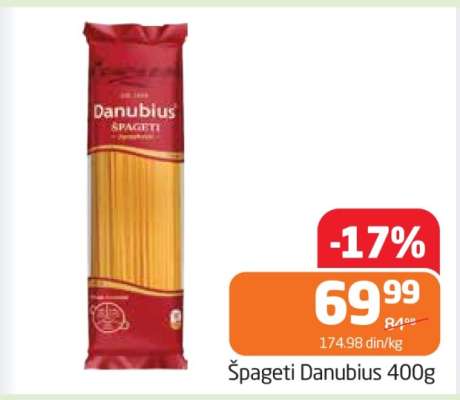 Špageti Danubius 400g