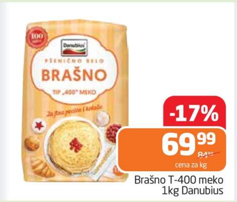 Brašno T-400 meko 1kg Danubius