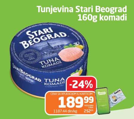 Tunjevina Stari Beograd 160g komadi