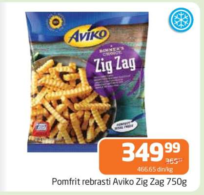 Pomfrit rebrasti Aviko Zig Zag 750g