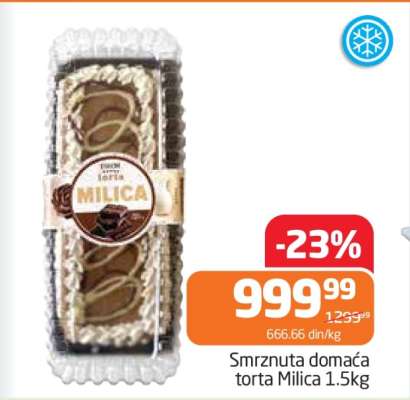 Smrznuta domaća torta Milica 1.5kg