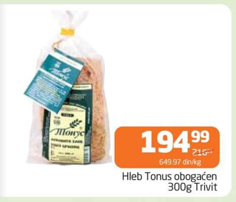 Hleb Tonus obogaćen 300g Trivit