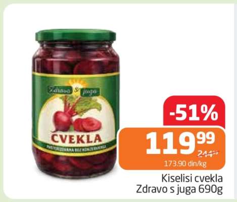 Kiselisi cvekla Zdravo s juga 690g