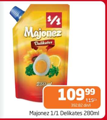 Majonez 1/1 Delikates 280ml