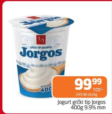 Jogurt grčki tip Jorgos