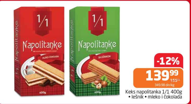 Keks napolitanka 1/1 400g