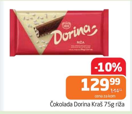 Čokolada Dorina Kraš 75g riža