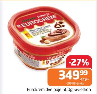 Eurokrem - dve boje 500g Swisslion