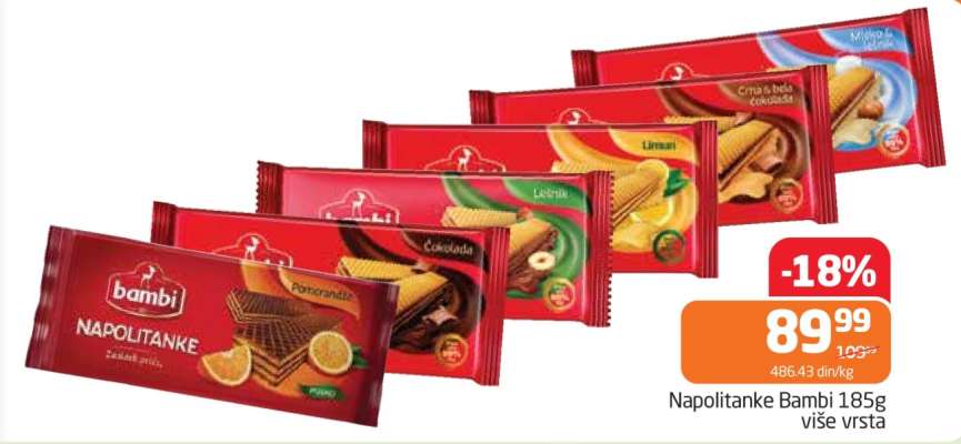 Napolitanke Bambi 185g