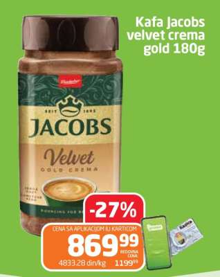 Kafa Jacobs velvet crema gold 180g