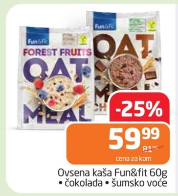 Ovsena kaša Fun&fit 60g