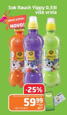Sok Rauch Yippy 0,33l više vrsta