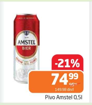 Pivo Amstel 0.5l
