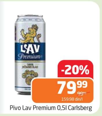 Pivo Lav Premium 0,5l Carlsberg