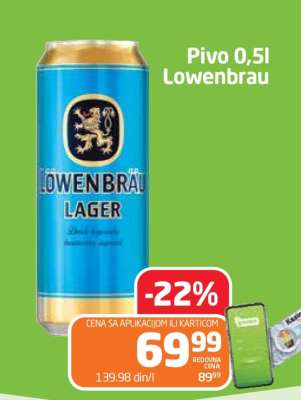 Pivo 0,5l Lowenbrau