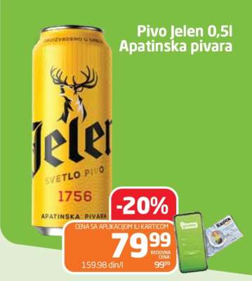 Pivo Jelen 0,5l Apatinska pivara