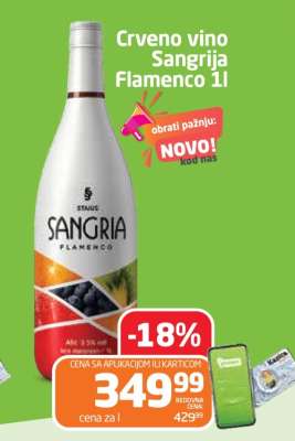 Crveno vino Sangrija Flamenco 1l
