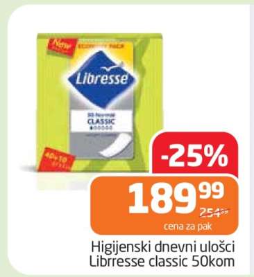Higijenski dnevni ulošci Libresse classic 50kom