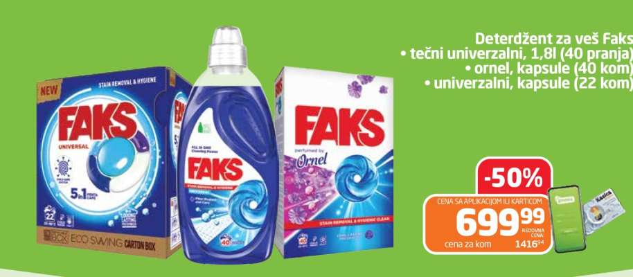 Deterdžent za veš Faks