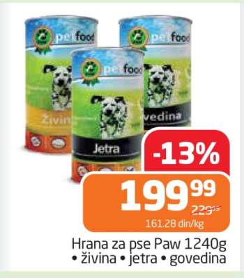 Hrana za pse Paw 1240g