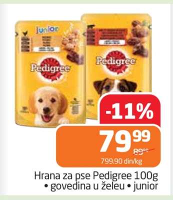 Hrana za pse Pedigree, 100g