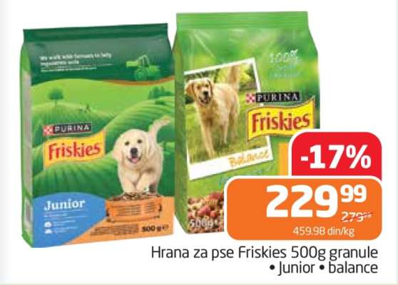 Hrana za pse Friskies 500g granule