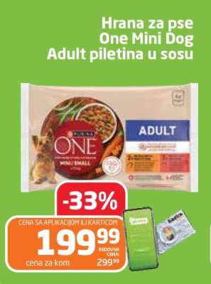 Hrana za pse One Mini Dog Adult piletina u sosu