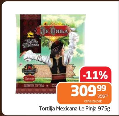 Tortilja Mexicana Le Pinja 975g
