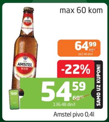 Amstel pivo 0.4l