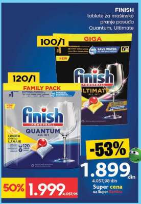 FINISH tablete za mašinsko pranje posuda Quantum, Ultimate
