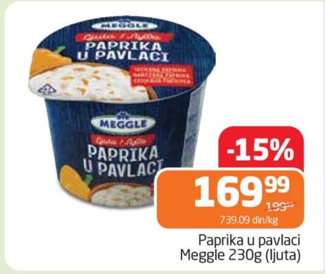 Paprika u pavlaci Meggle 230g (ljuta)