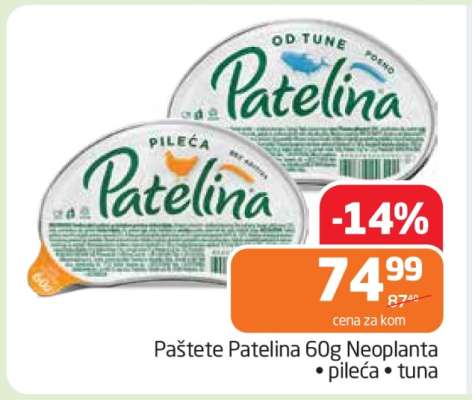Paštete Patelina 60g Neoplanta