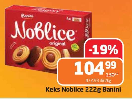 Keks Noblice 222g Banini