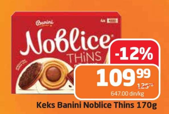 Keks Banini Noblice Thins 170g