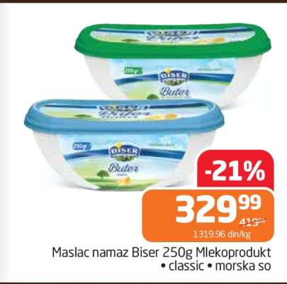 Maslac namaz Biser 250g Mlekoprodukt