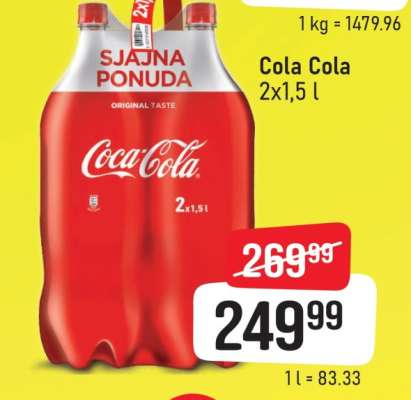Cola Cola 2x1,5 l