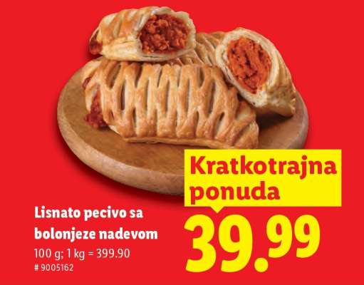 Lisnato pecivo sa bolonjeze nadevom