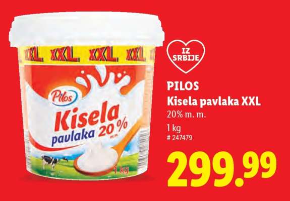 Pilos Kisela pavlaka XXL